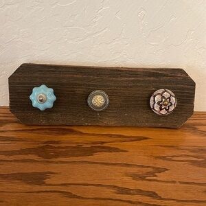 Handmade wooden drawer handle rack